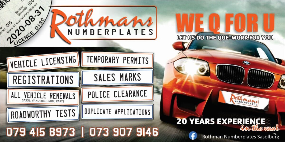 Rothmans Number Plates Sasolburg 1